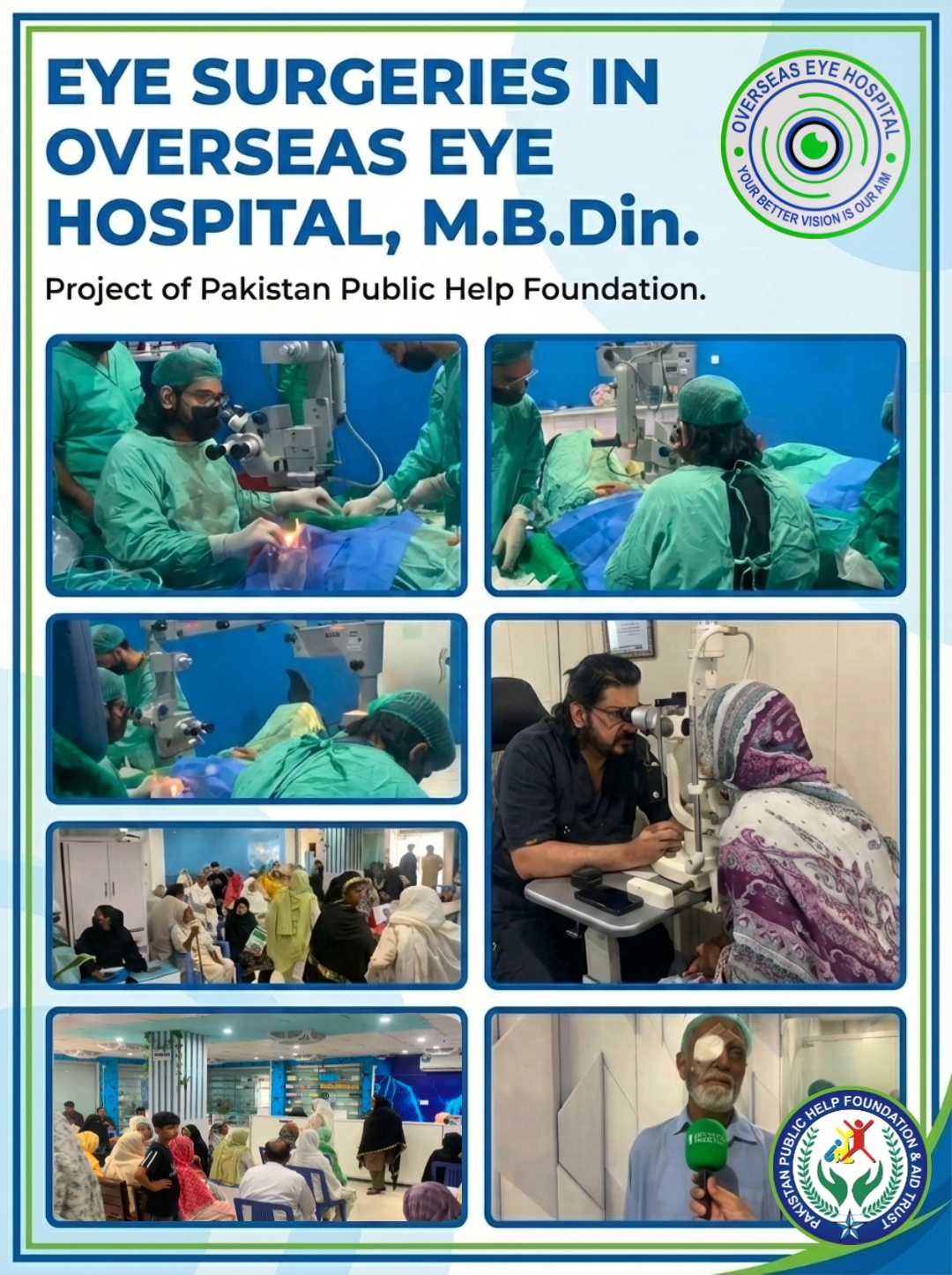 Successful Eye Surgeries for 75 Patients at Nazeer Memorial Health Services and Overseas Eye Hospital